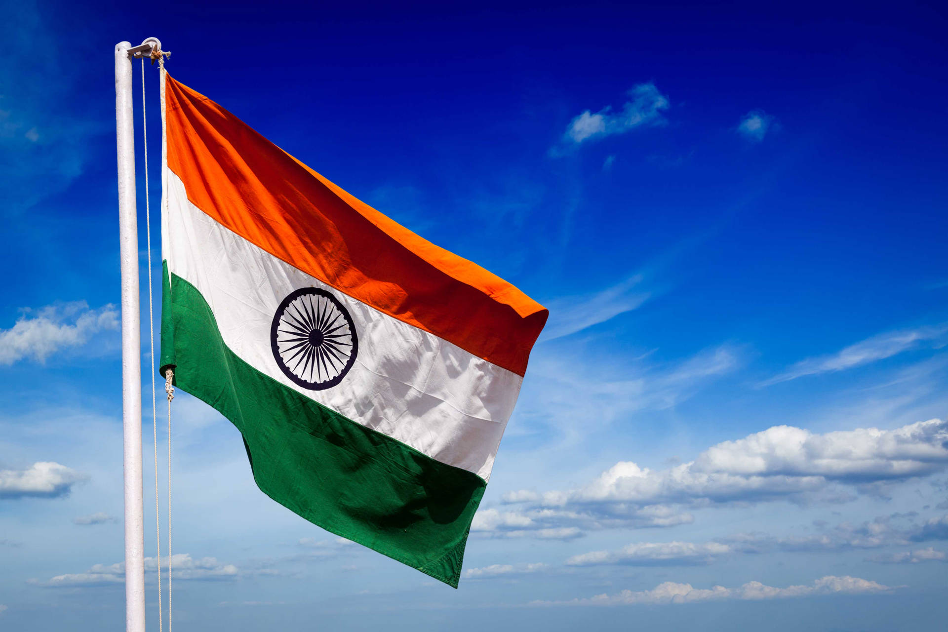 Indian Flag with Ashoka Chakra